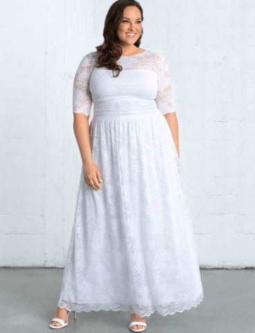 Wedding dresses for plus size older brides
