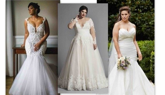 Wedding dress for plus size older brides