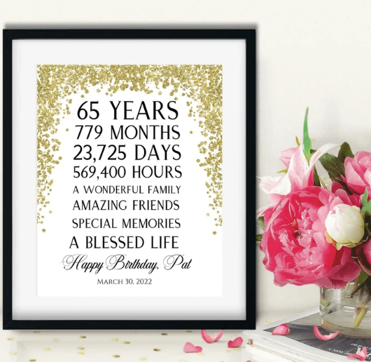 Surprise 65th birthday party ideas for mom